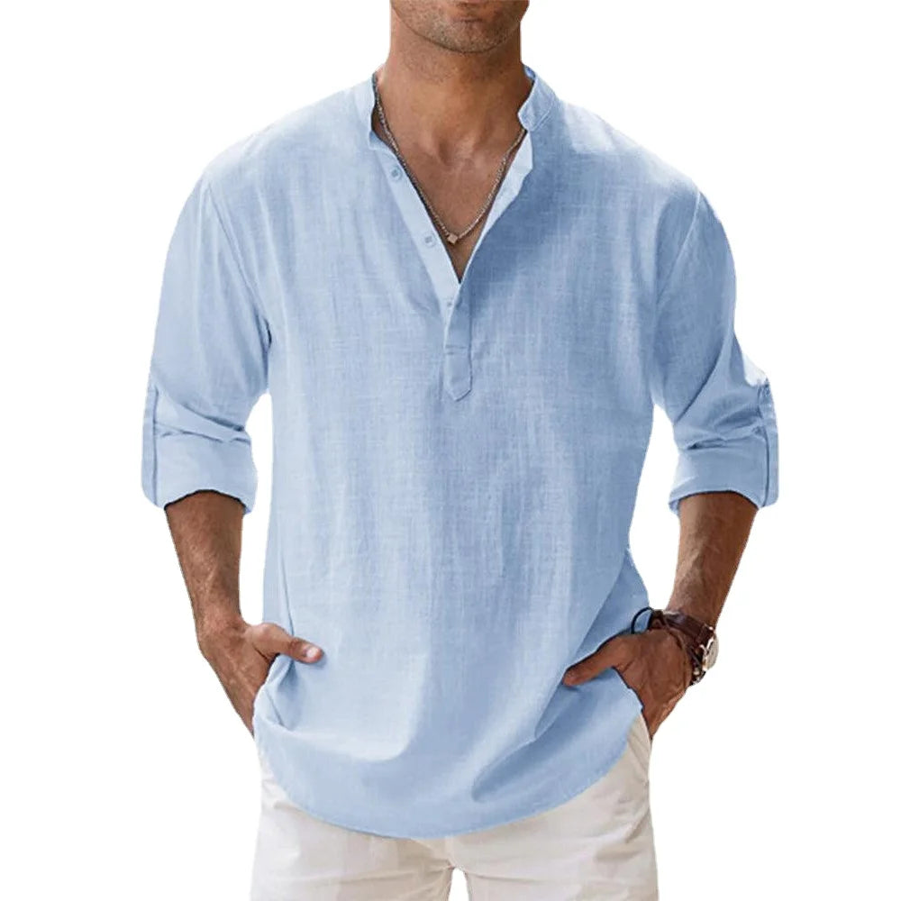Men’s Long Sleeve Henley Shirt