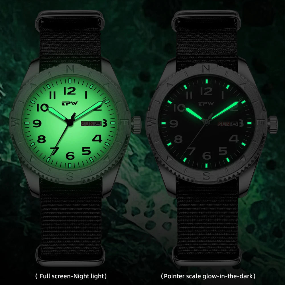 Men’s Compass Bezel Field Watch