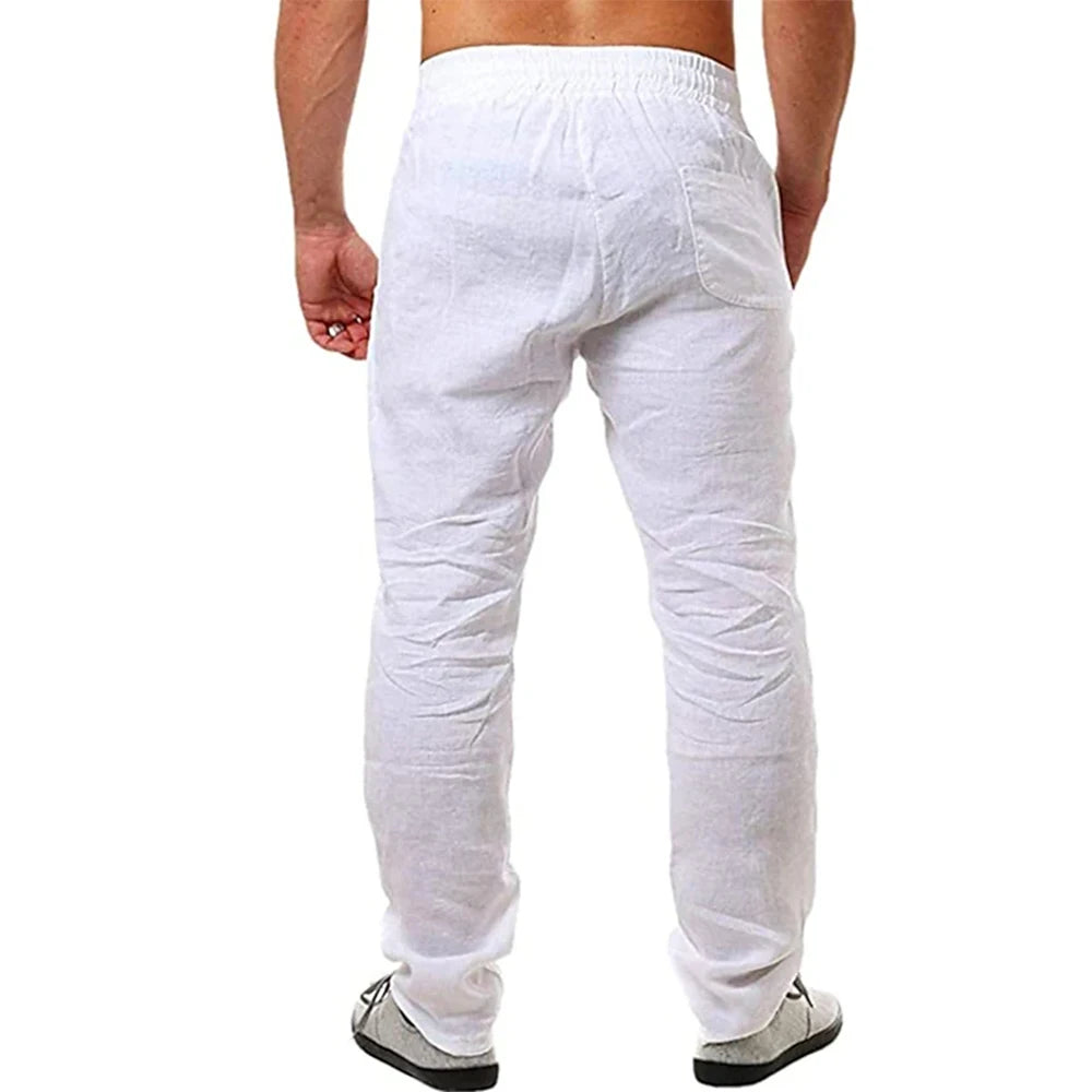 Men’s Casual Linen Drawstring Pants