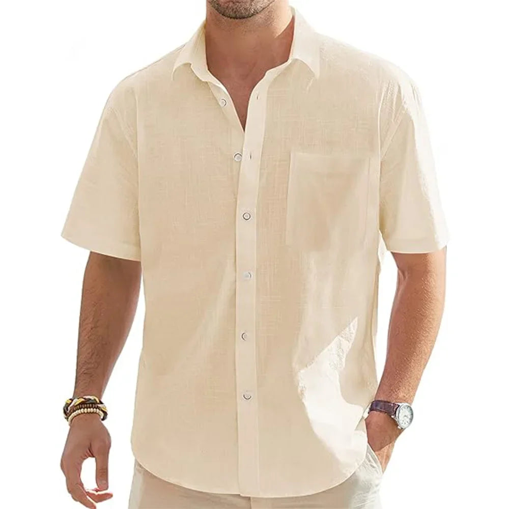 Men’s Short Sleeve Linen Shirt