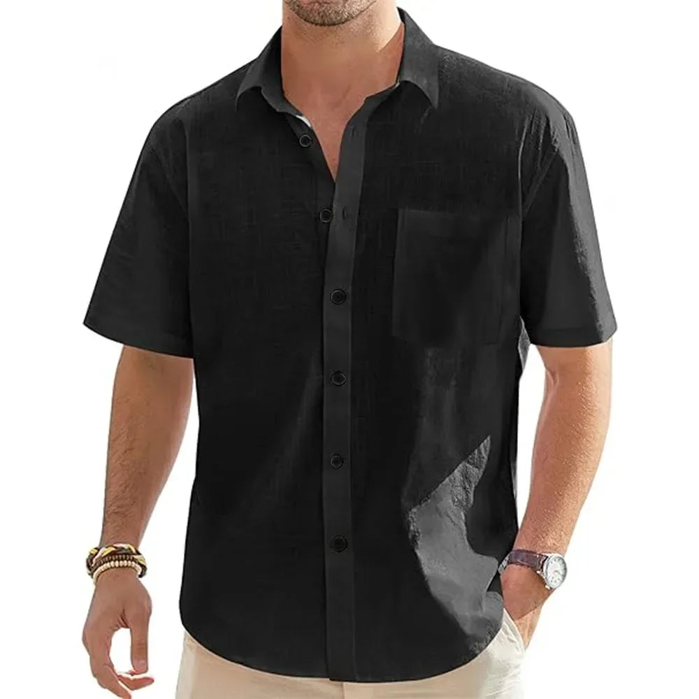 Men’s Short Sleeve Linen Shirt