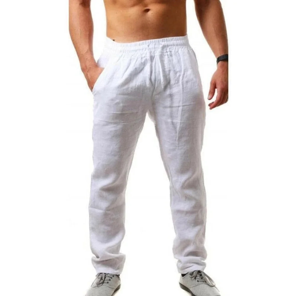 Men’s Casual Linen Drawstring Pants