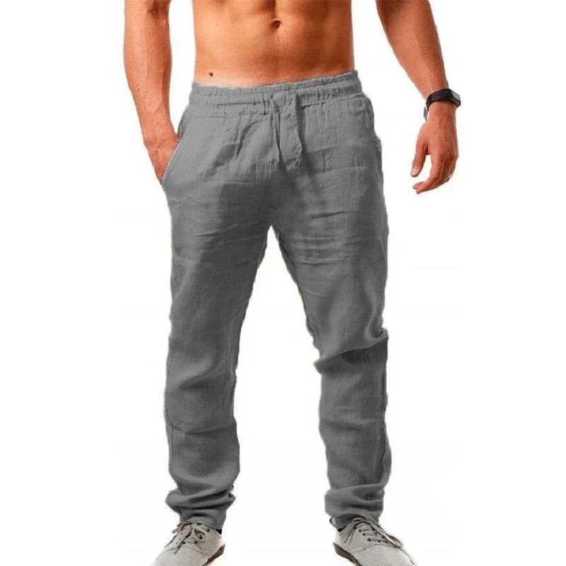 Men’s Casual Linen Drawstring Pants