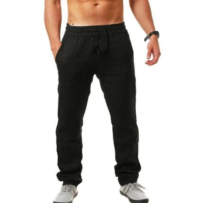 Men’s Casual Linen Drawstring Pants