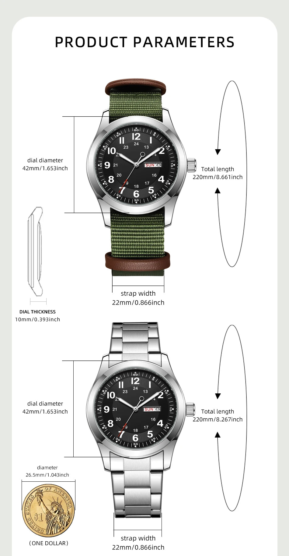 Day-Date Nylon Strap Watch