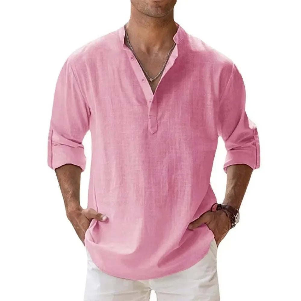 Men’s Long Sleeve Henley Shirt