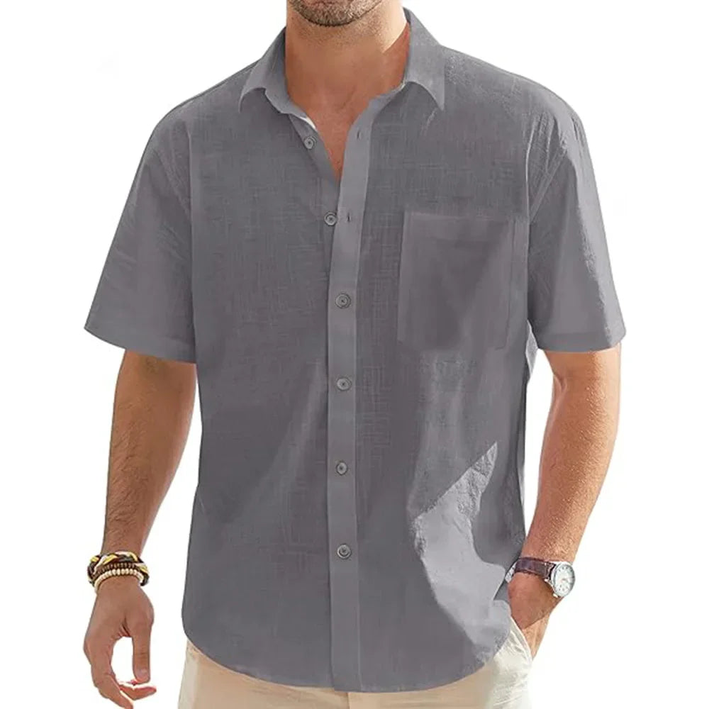 Men’s Short Sleeve Linen Shirt