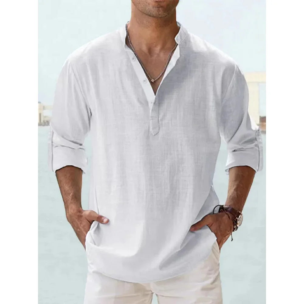 Men’s Long Sleeve Henley Shirt