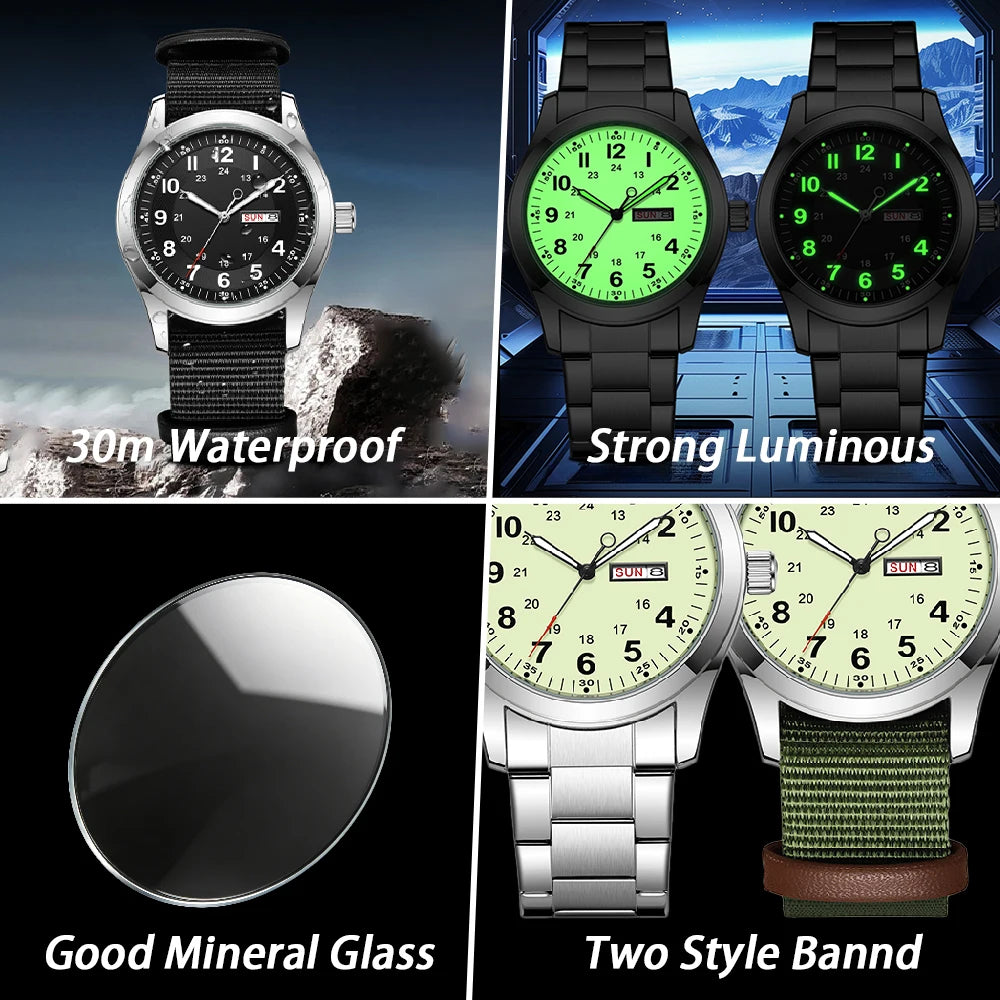 Day-Date Nylon Strap Watch