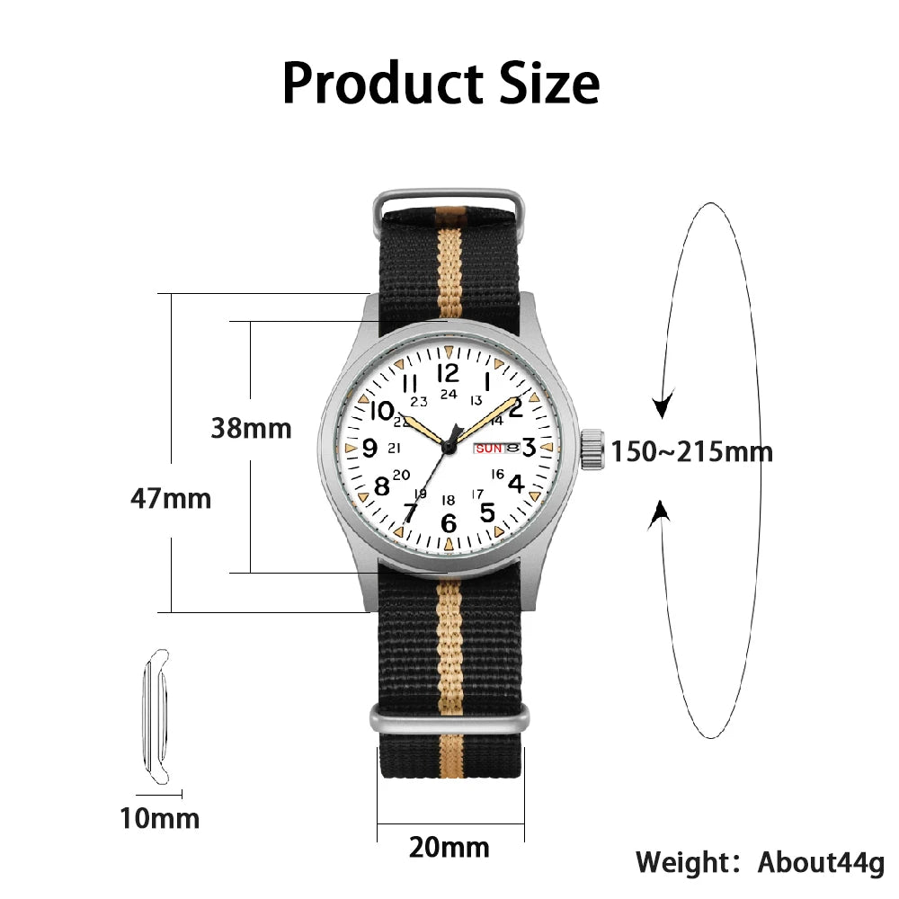 Day-Date Military Nylon Strap Watch