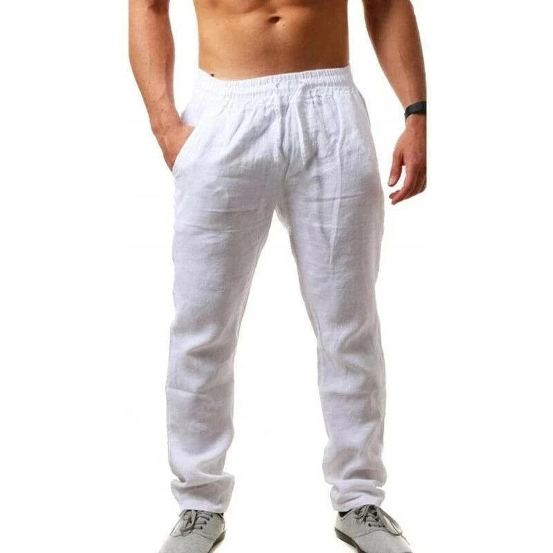 Men’s Casual Linen Drawstring Pants