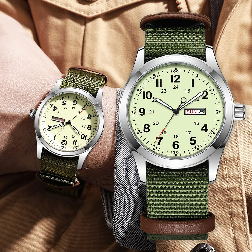 Day-Date Nylon Strap Watch
