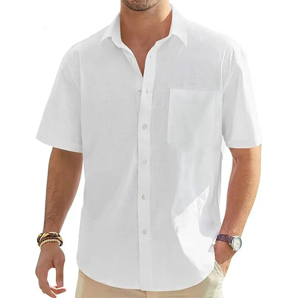 Men’s Short Sleeve Linen Shirt