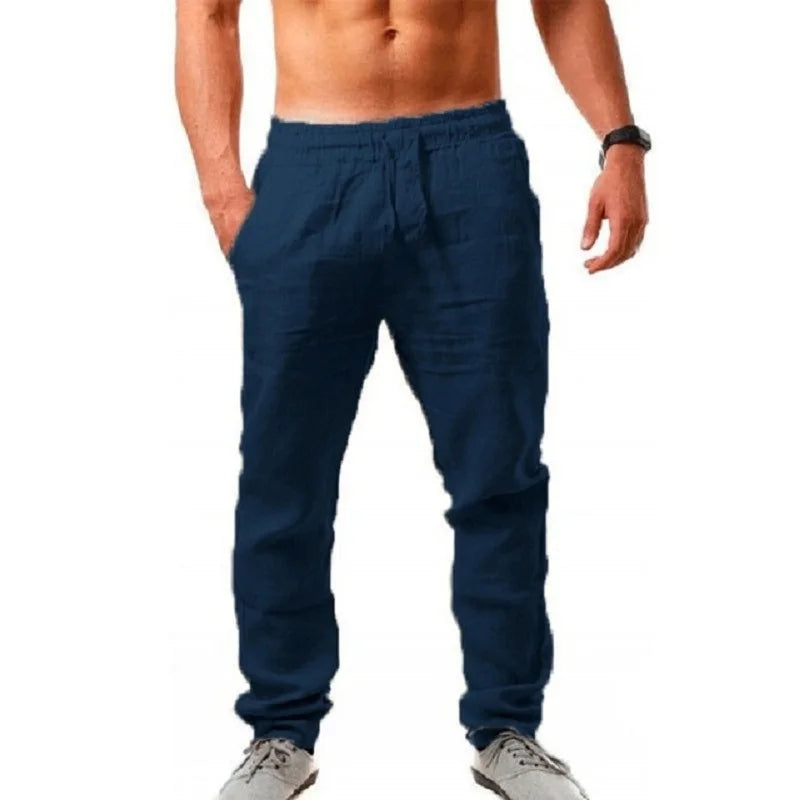Men’s Casual Linen Drawstring Pants
