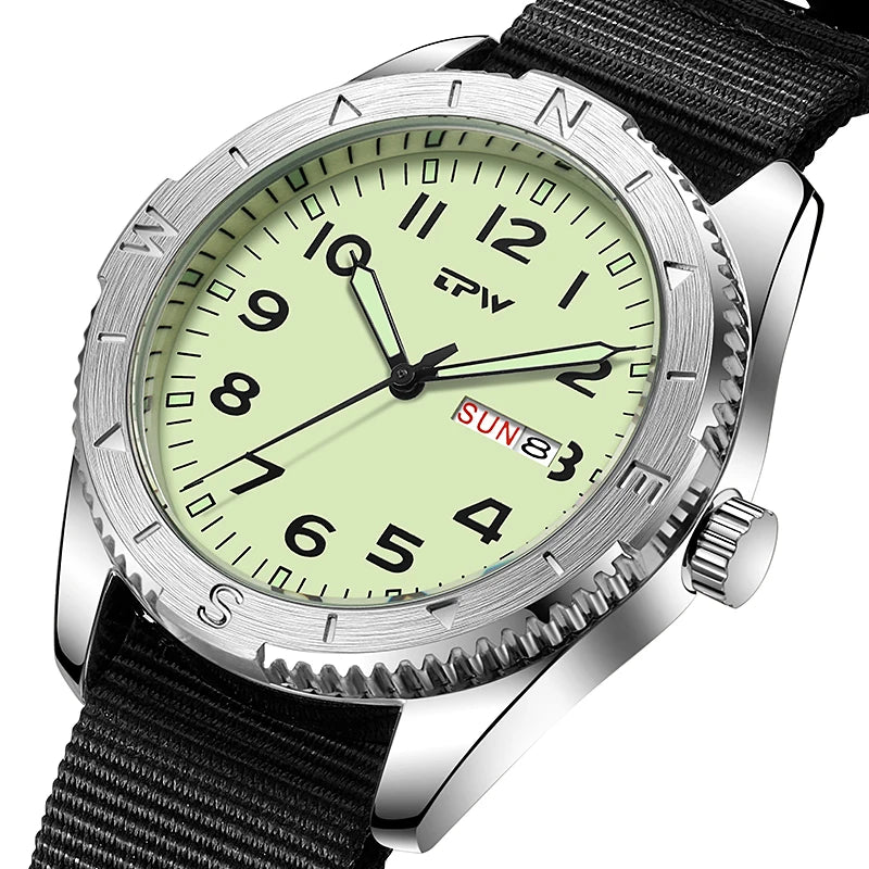 Men’s Compass Bezel Field Watch