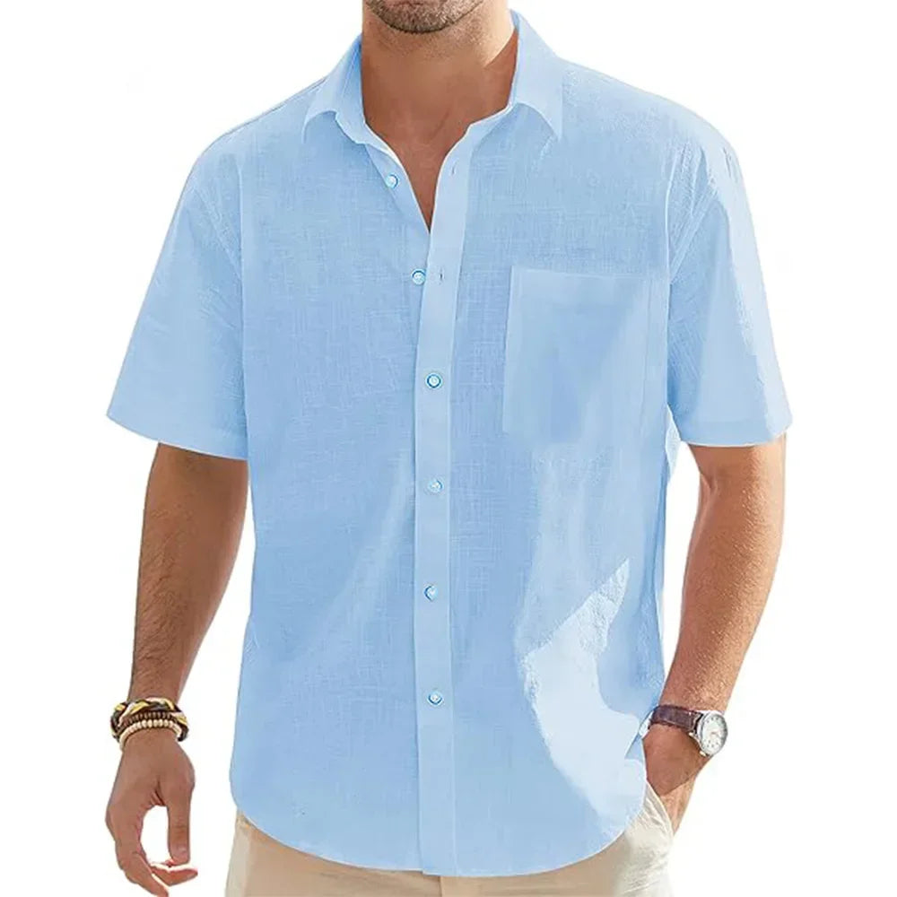 Men’s Short Sleeve Linen Shirt