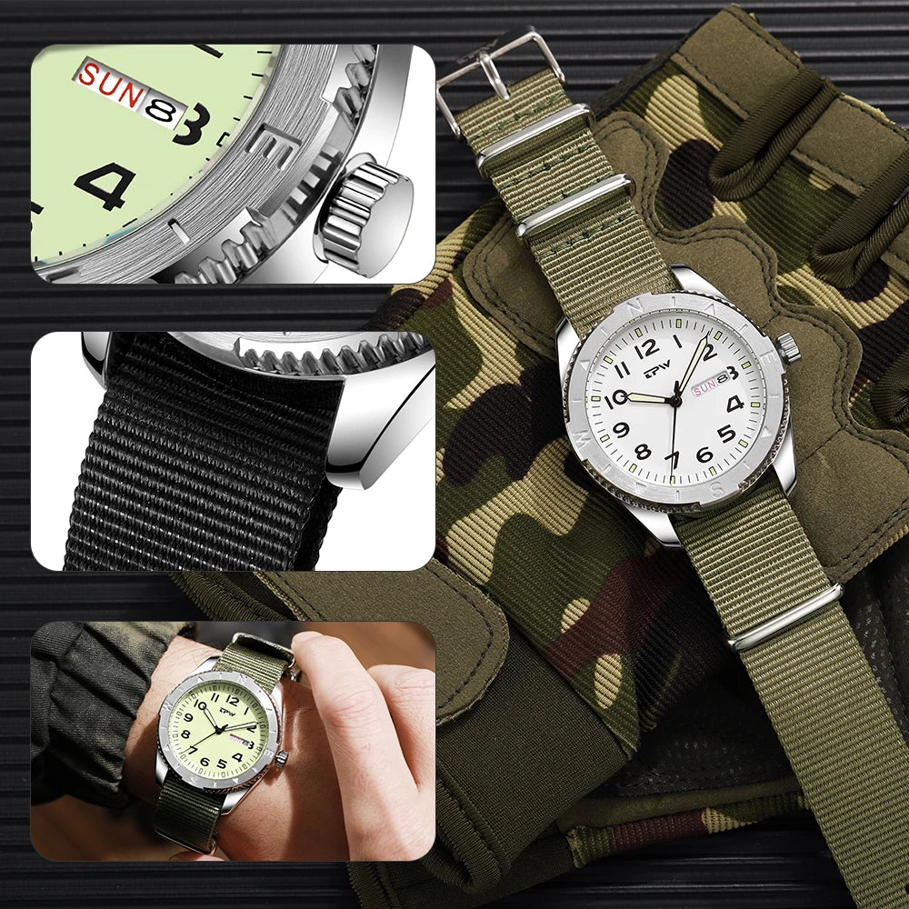 Men’s Compass Bezel Field Watch