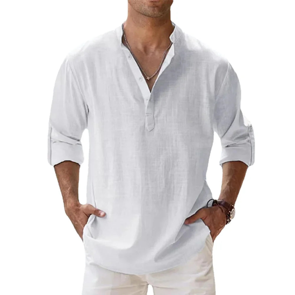 Men’s Long Sleeve Henley Shirt